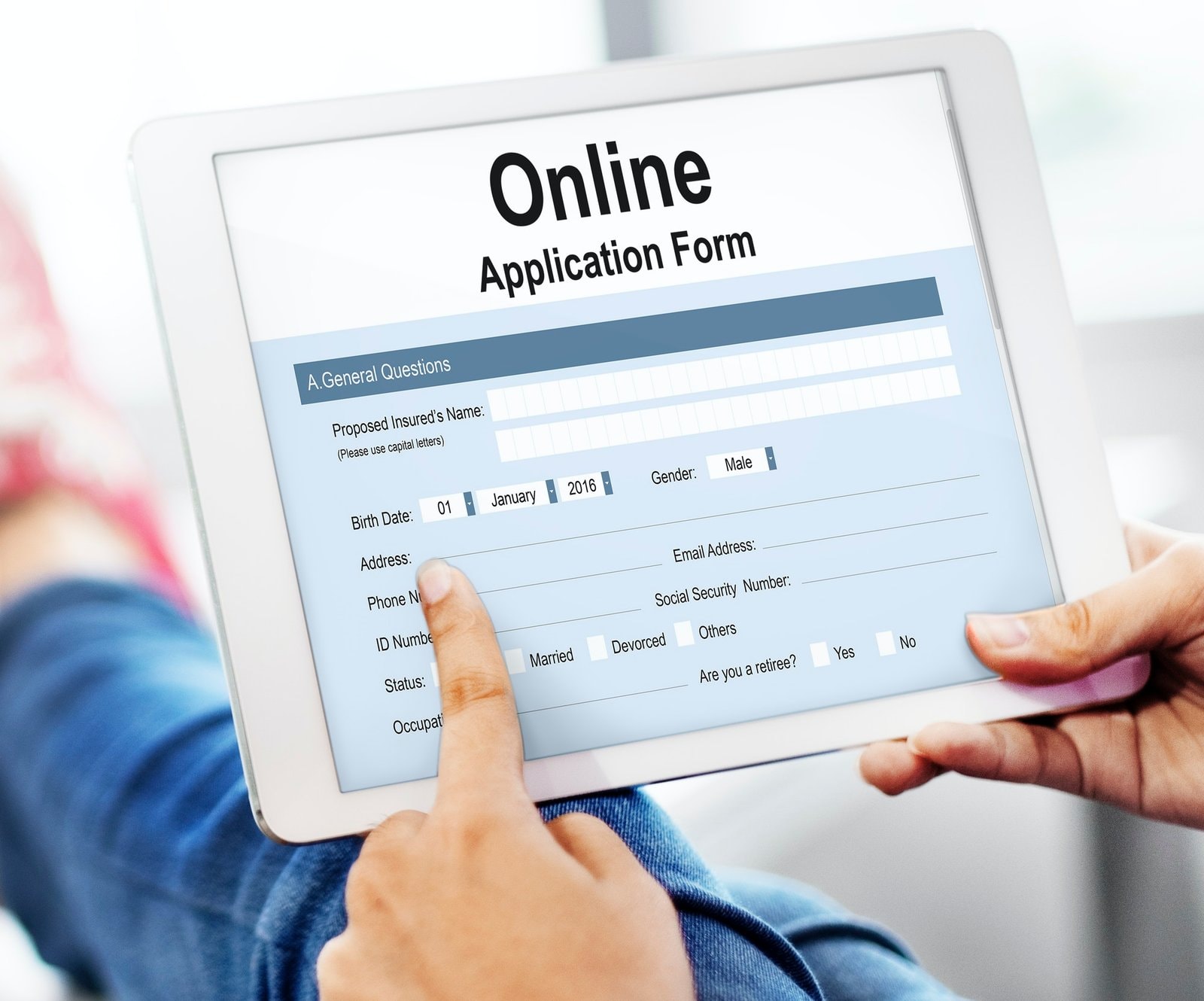Online Application Form Document Recruitment Concept