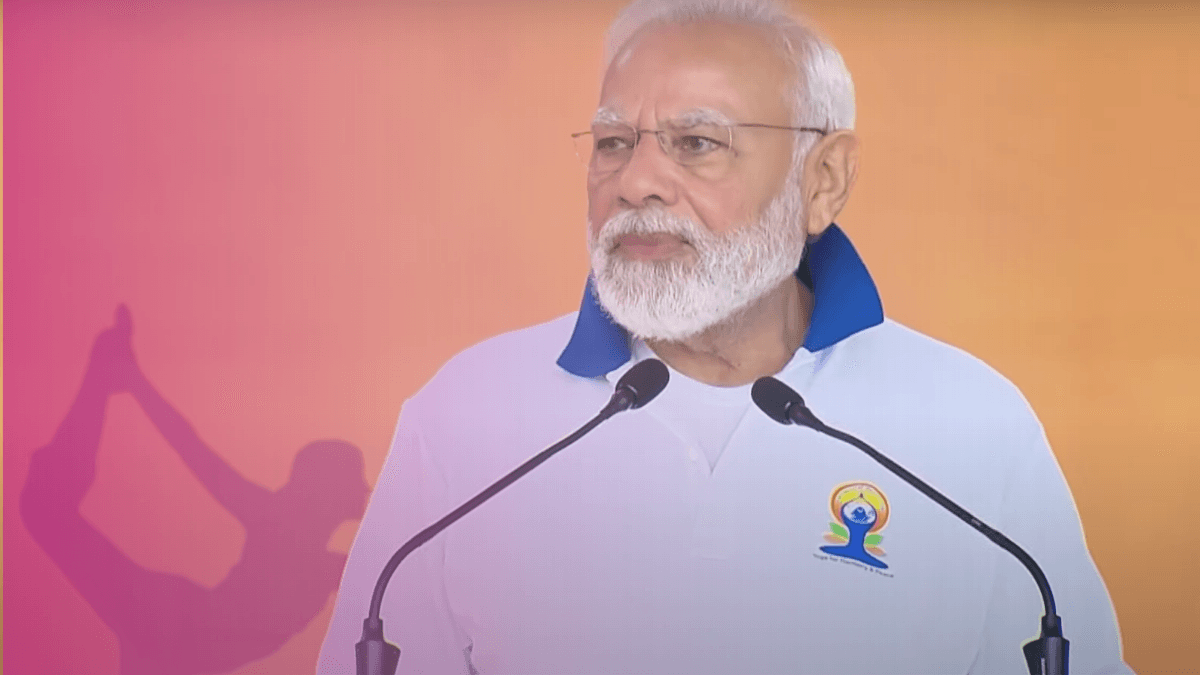 Narendra Modi Picture on the International Yoga Day 2023
