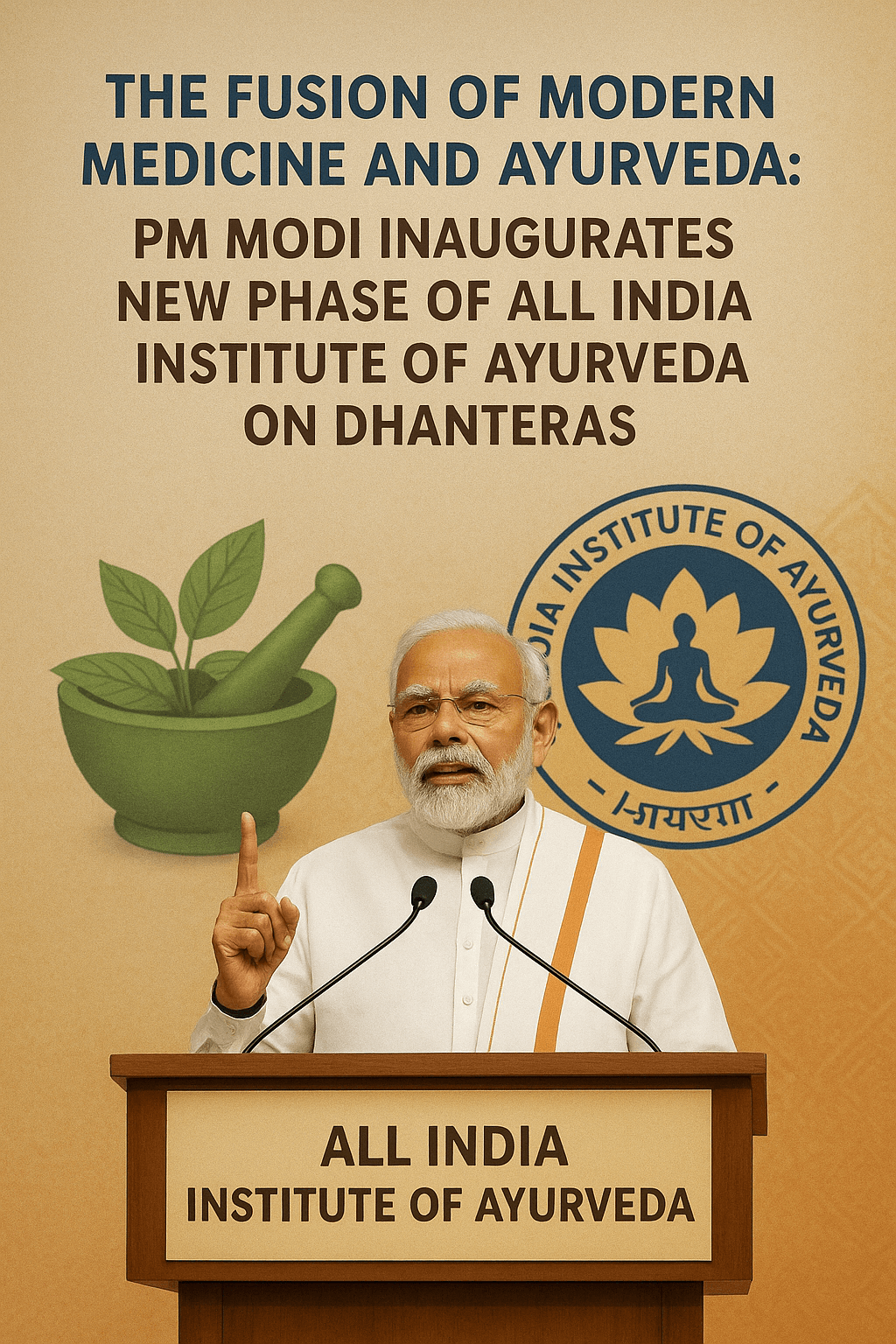 The Fusion of Modern Medicine and Ayurveda: PM Modi Inaugurates New Phase of All India Institute of Ayurveda on Dhanteras