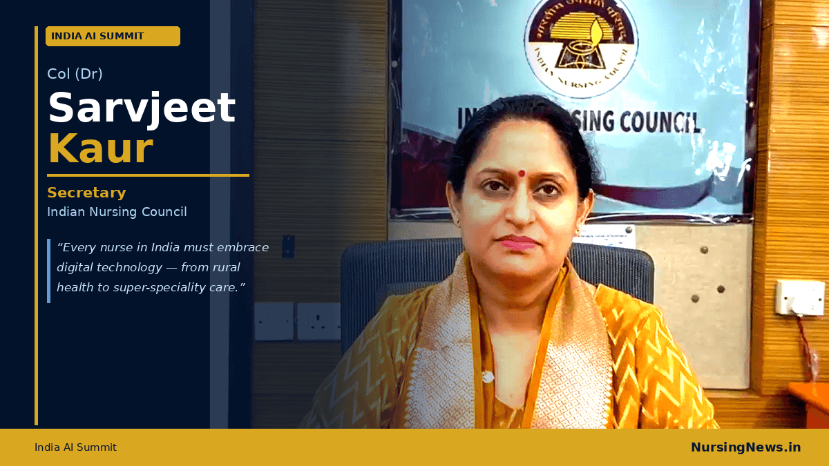 India Must Empower Every Nurse with Digital Competencies, Says INC Secretary at India AI Summit